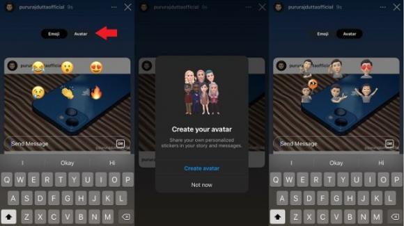 Meta: the test for the Reaction by avatar to Instagram Stories has started