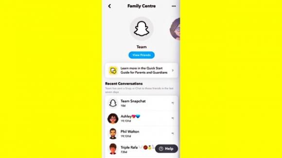 Snapchat: unveiled the first details of the Family Center, new Crying Lens filter