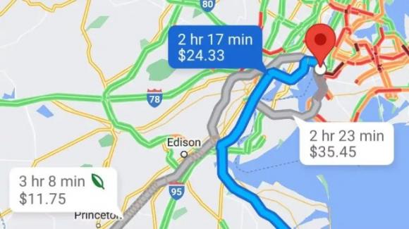 Google Maps: the roll-out of the function to find out the cost of tolls has started