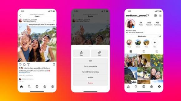 Instagram: You can now pin posts in the profile grid at the top