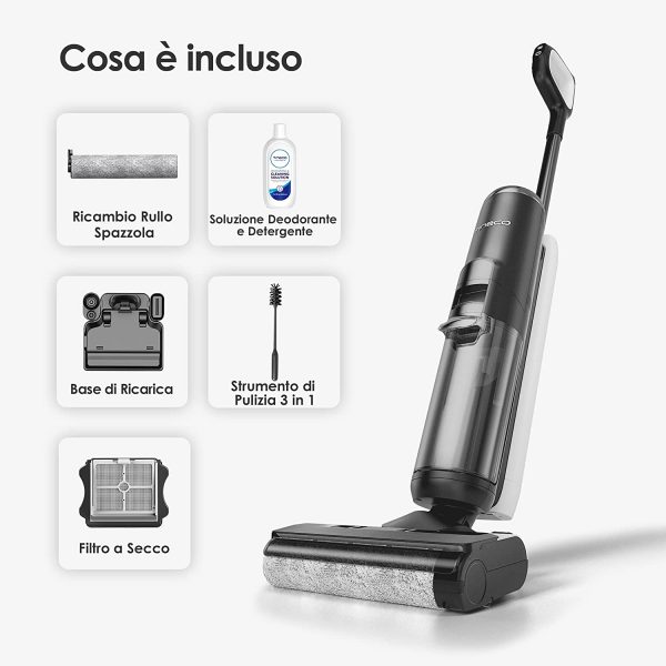 Smart wireless scrubber dryer: Tineco Floor One S5.  Long lasting battery