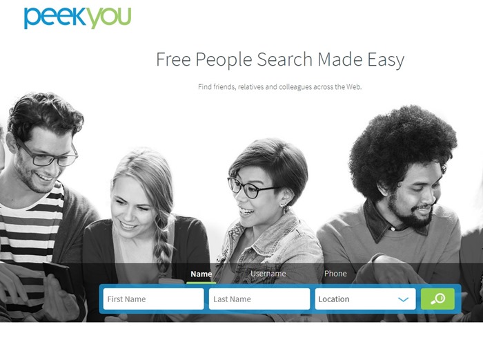 Search for people on Facebook PeekYou