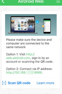 connessioen AirDroid Web