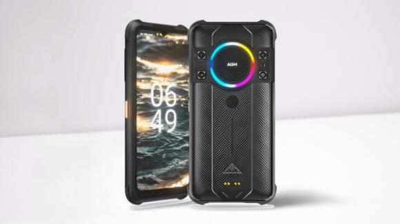 Official AGM H5 Pro, rugged phone with maxi battery and super speaker with RGB LED