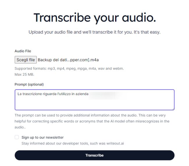 Transcribe audio into text and get an accurate translation with artificial intelligence