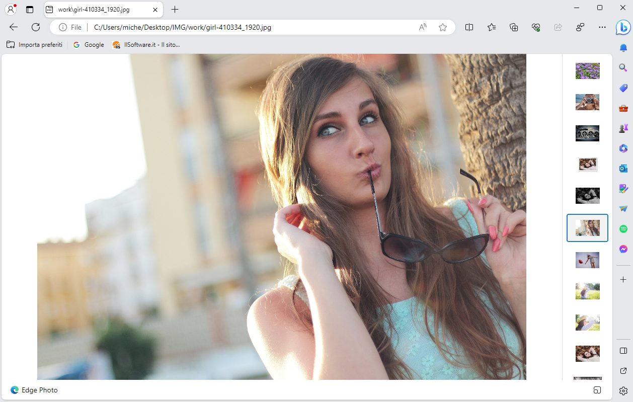 Edge: Browser photo view