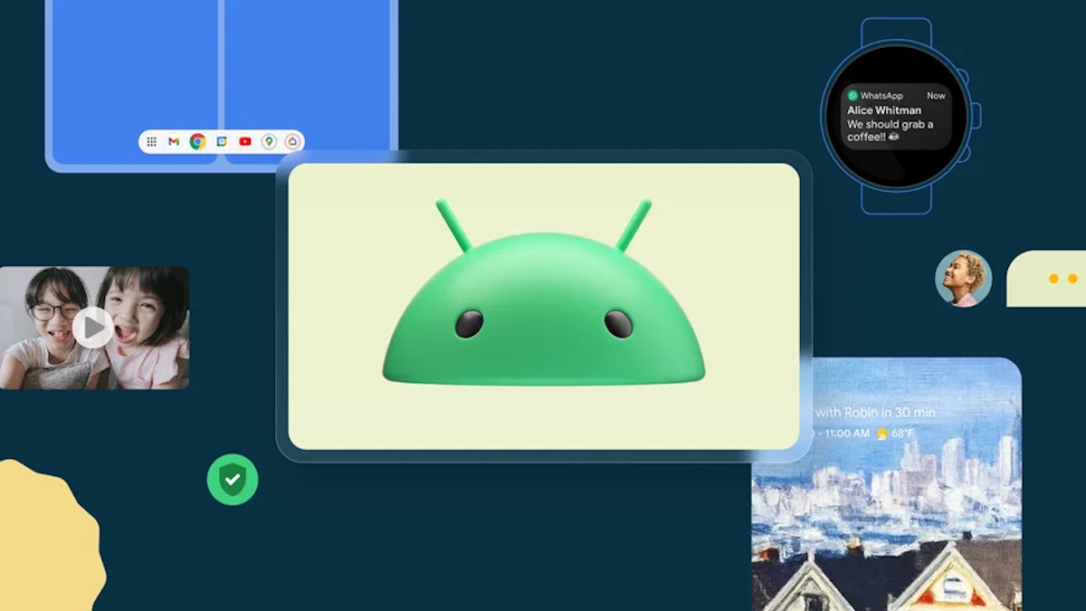 Android has a new logo (it's in 3D), and the watermark changes as well
