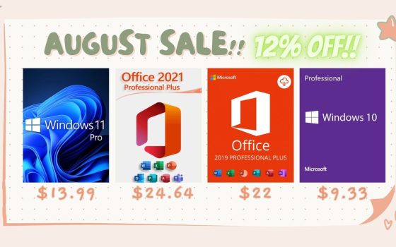 Keysfine great deals: Windows from €9.33 and Office from less than €20