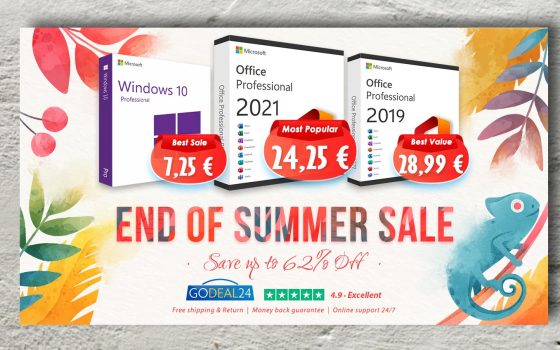 Up to -90%, last day!  Office 2021 Pro for €24.25, Windows 10 from €7.25