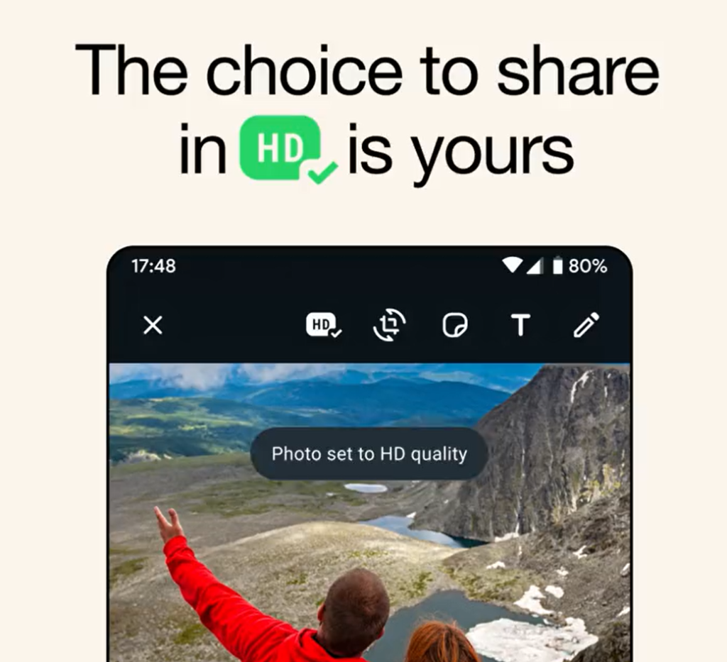 WhatsApp - how to send photos in HD