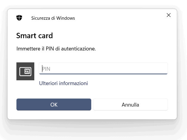 PIN smart card Windows