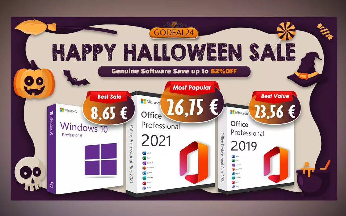 Halloween offers: Office 2021 PC or Mac from only €26 on Godeal24