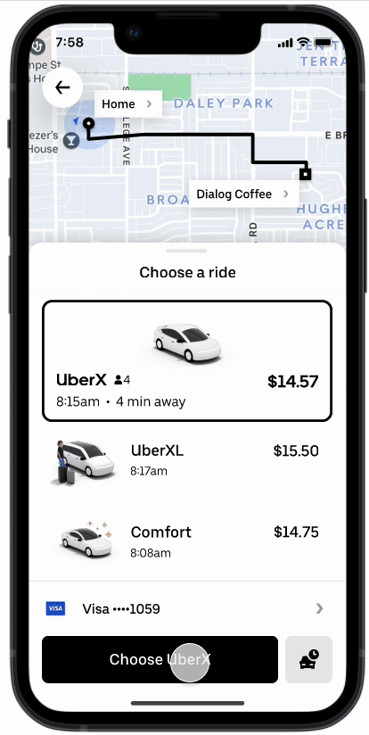 Waymo Driver, self-driving vehicle booking with Uber