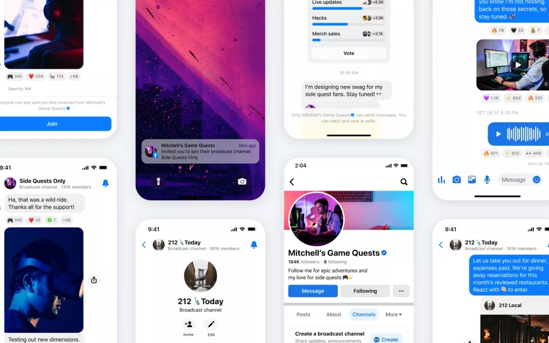 The channels also arrive on Facebook and Messenger: Meta's announcement