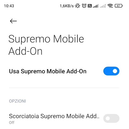 Accessibility permissions SupRemo add-on
