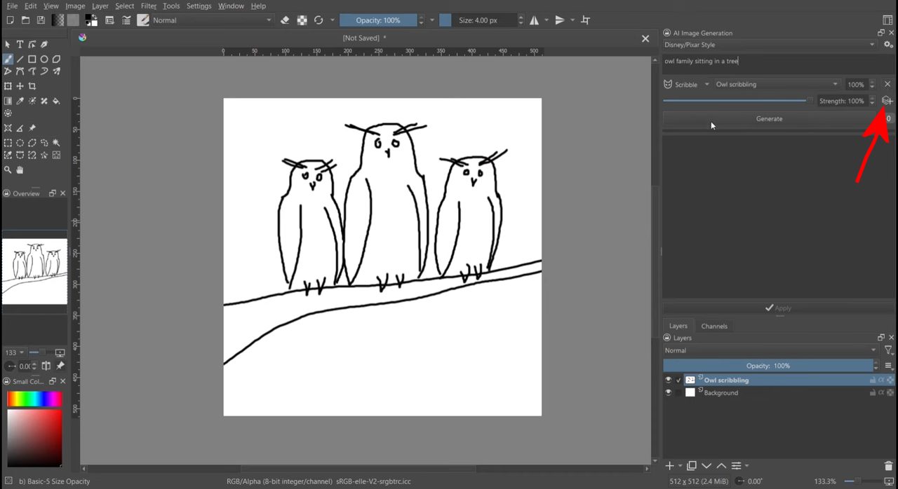 How to generate images with AI starting from a drawing