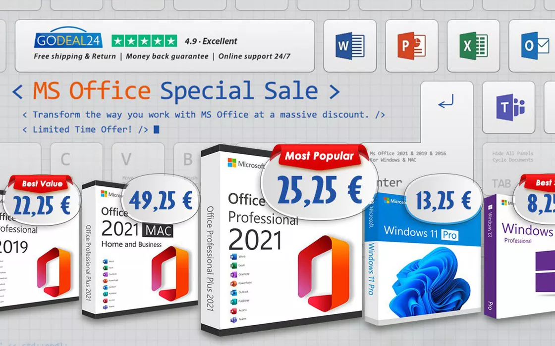 New power in the office: Office 2021 Pro Plus for only €25.25 for a week!
