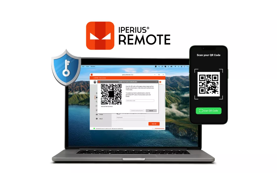 Secure Remote Desktop with Iperius Remote: 2FA, end-to-end encryption and TLS 1.3