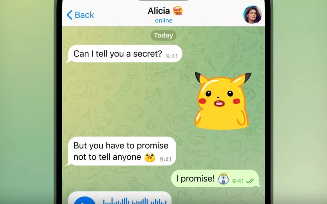 Voice and video with confidential information?  They delete themselves on Telegram