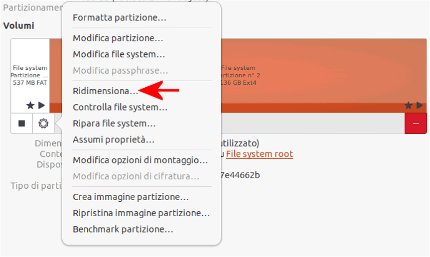 Resize Ubuntu partition