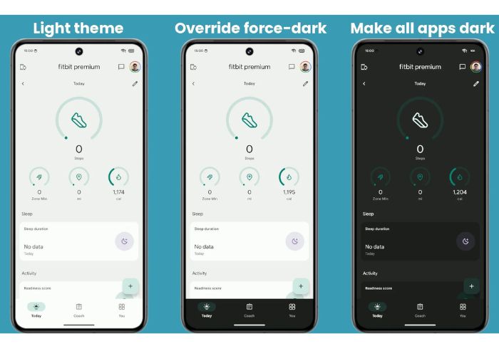Dark Mode Android 15 all over the app image 2