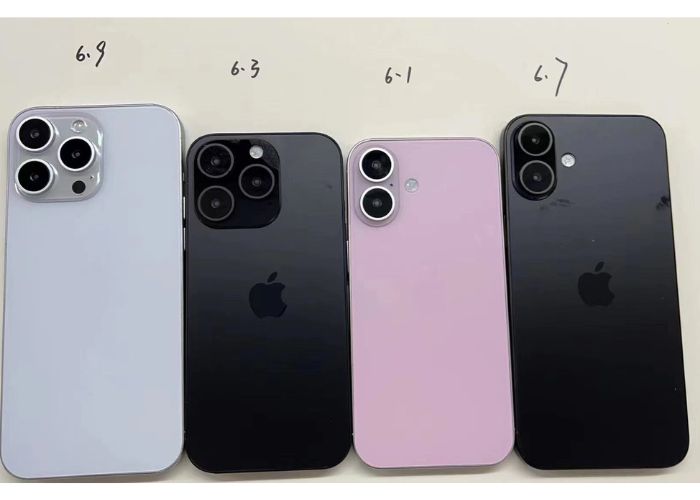 iPhone 16, the photo shows them all: the Pro Max will be gigantic
