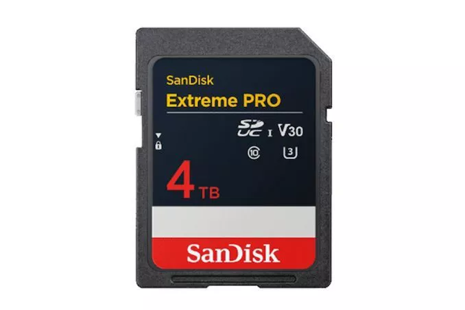 First 4 Terabyte SD card: from Western Digital SanDisk