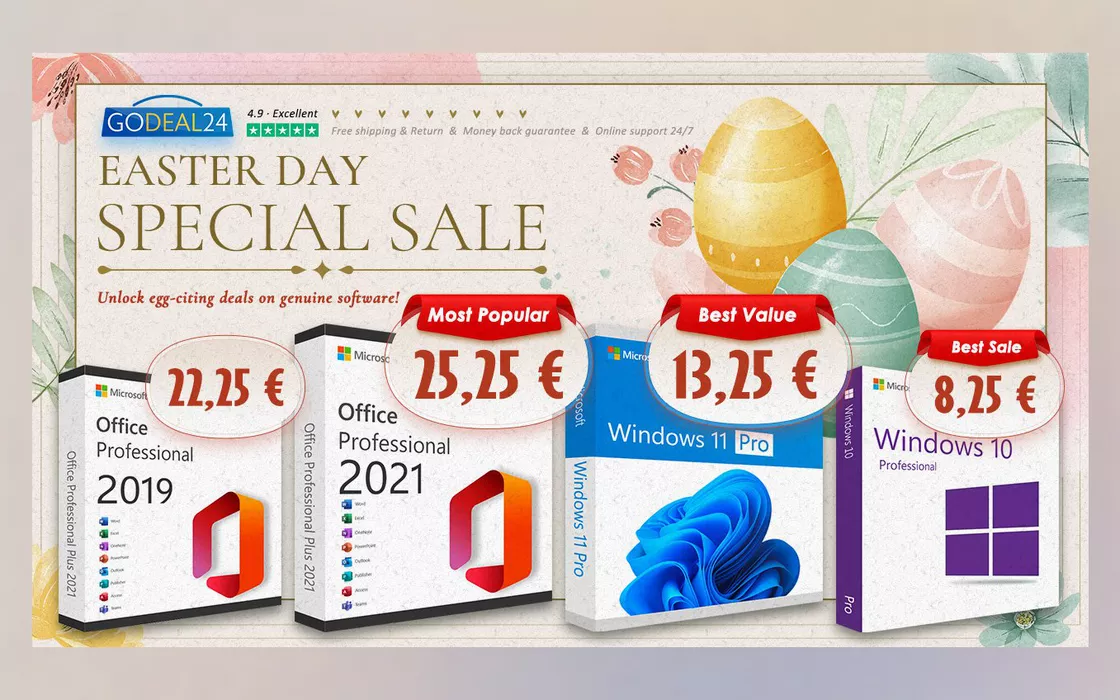 The new season of Godeal24 discounts!  Windows 11 Pro for €13.25